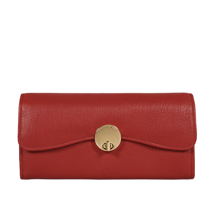 Milos W3 Red Leather Bi-Fold Wallet