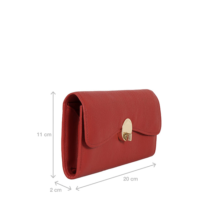 Milos W3 Red Leather Bi-Fold Wallet