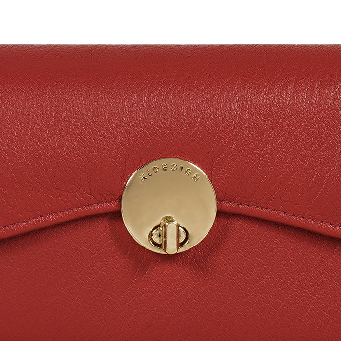 Milos W3 Red Leather Bi-Fold Wallet