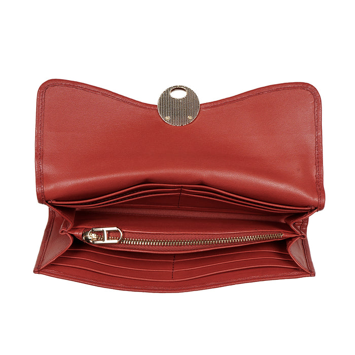 Milos W3 Red Leather Bi-Fold Wallet