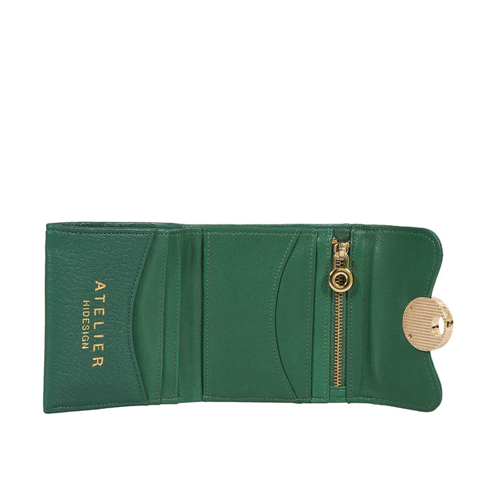Milos W4 Green Leather Bi-Fold Wallet