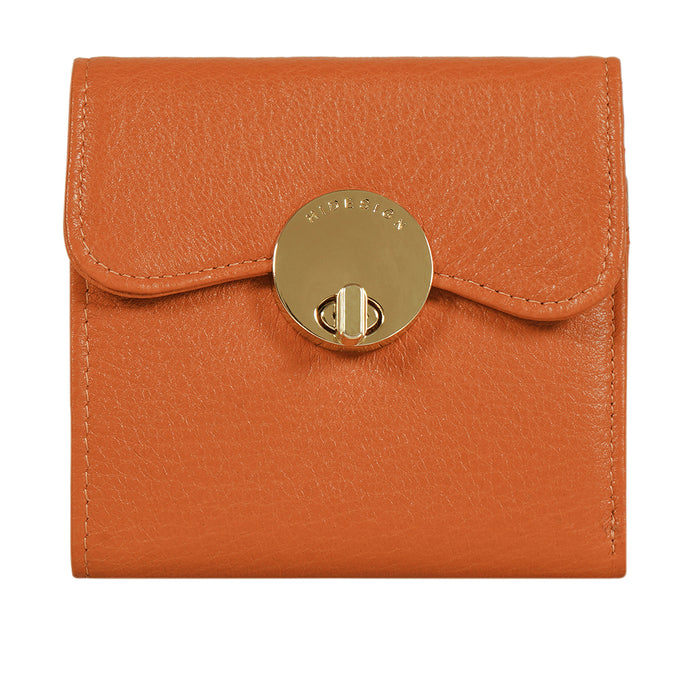 Milos W4 Orange Leather Bi-Fold Wallet
