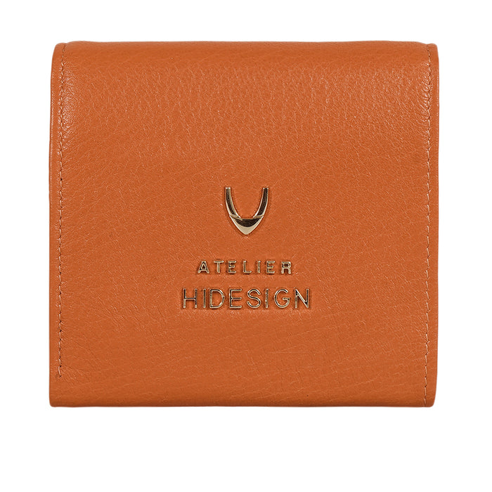 Milos W4 Orange Leather Bi-Fold Wallet