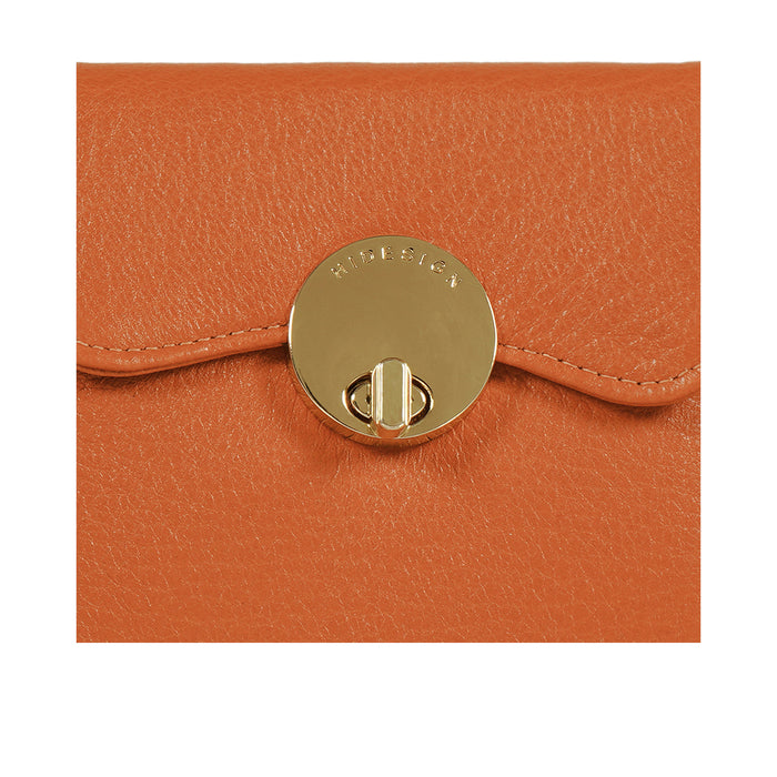 Milos W4 Orange Leather Bi-Fold Wallet