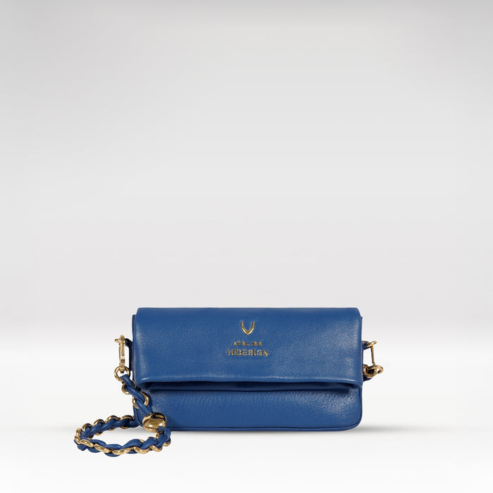 Milos W5 Blue Leather Sling Wallet