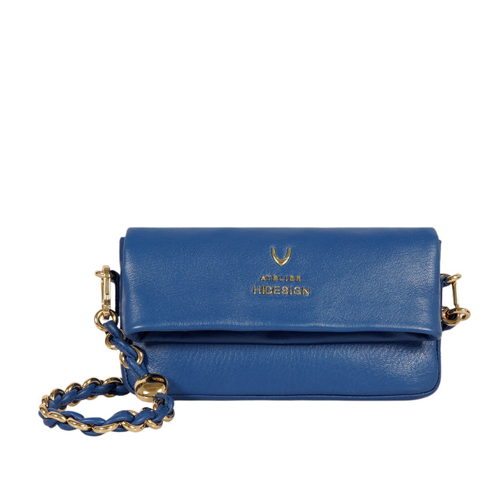 Milos W5 Blue Leather Sling Wallet
