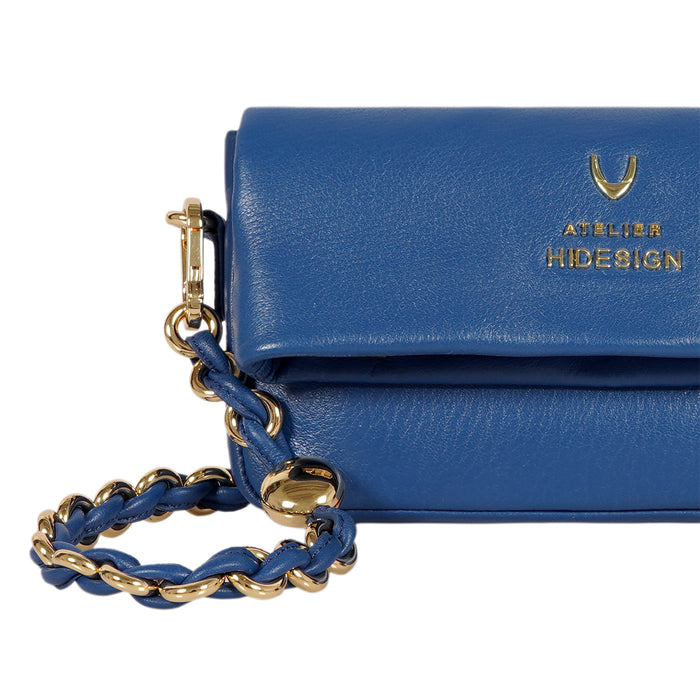 Milos W5 Blue Leather Sling Wallet
