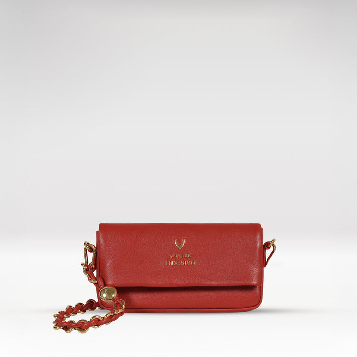 Milos W5 Red Leather Sling Wallet