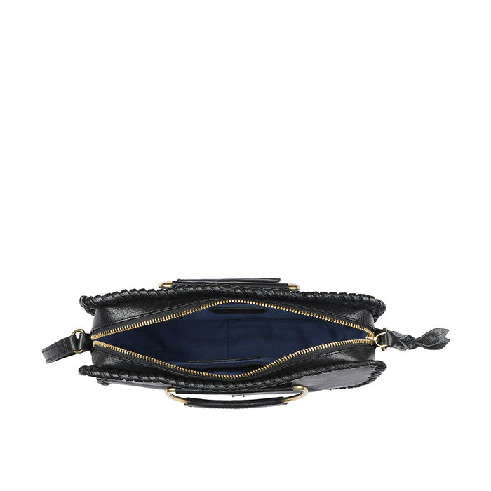 Mimosa 03 Black Leather Satchel