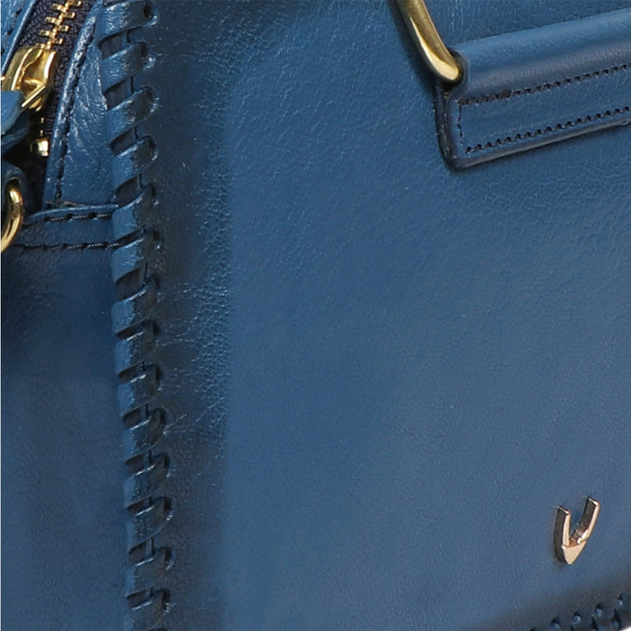 Mimosa 03 Blue Leather Satchel