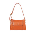 Mischa 02 Orange Leather Shoulder Bag