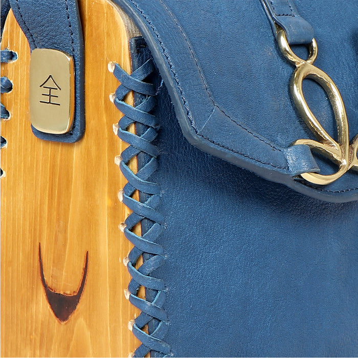 Mitzu 01 Blue Leather Sling Bag
