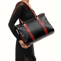 Miyu - 02 Black Leather Tote Bag