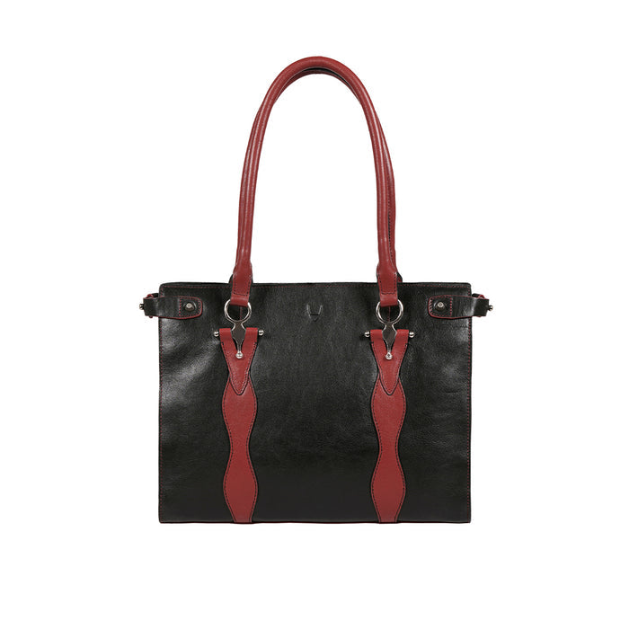 Miyu - 02 Black Leather Tote Bag