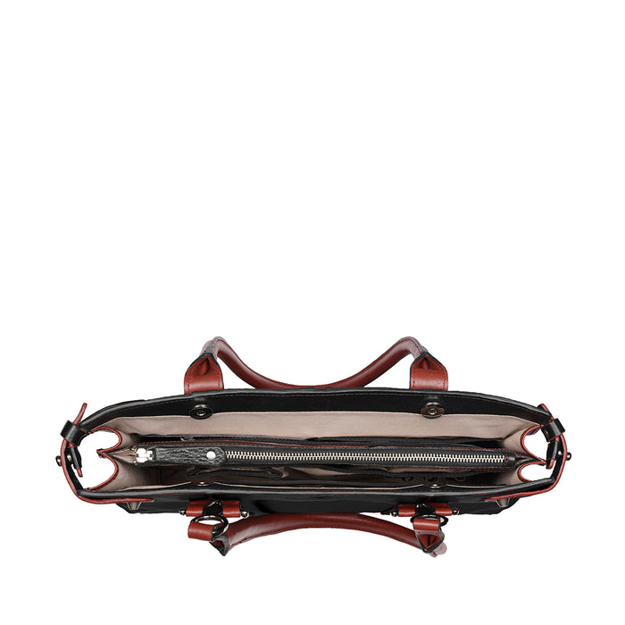 Miyu - 02 Black Leather Tote Bag