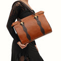 Miyu - 02 Brown Leather Tote Bag