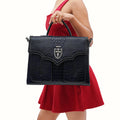Miyu - 03 Blue Leather Briefcase