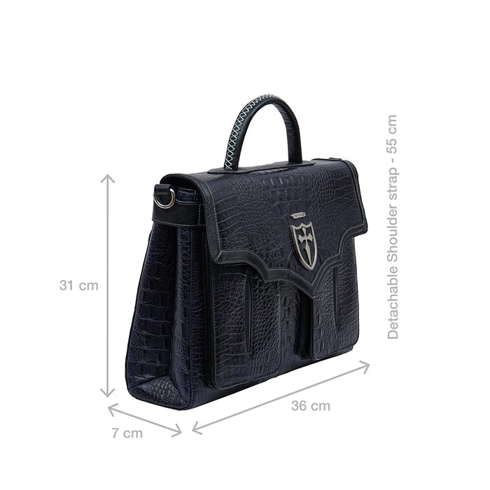 Miyu - 03 Blue Leather Briefcase