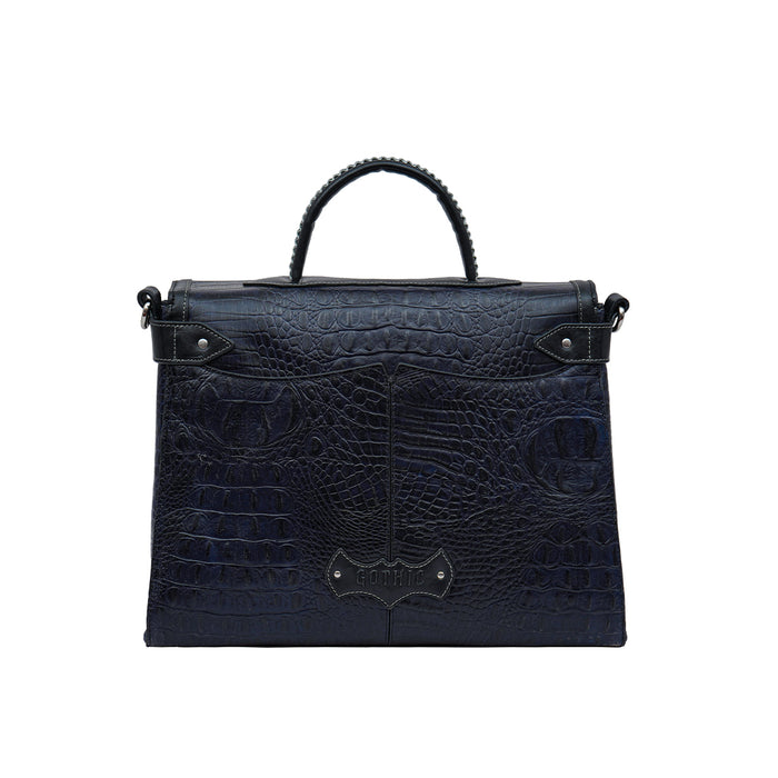 Miyu - 03 Blue Leather Briefcase