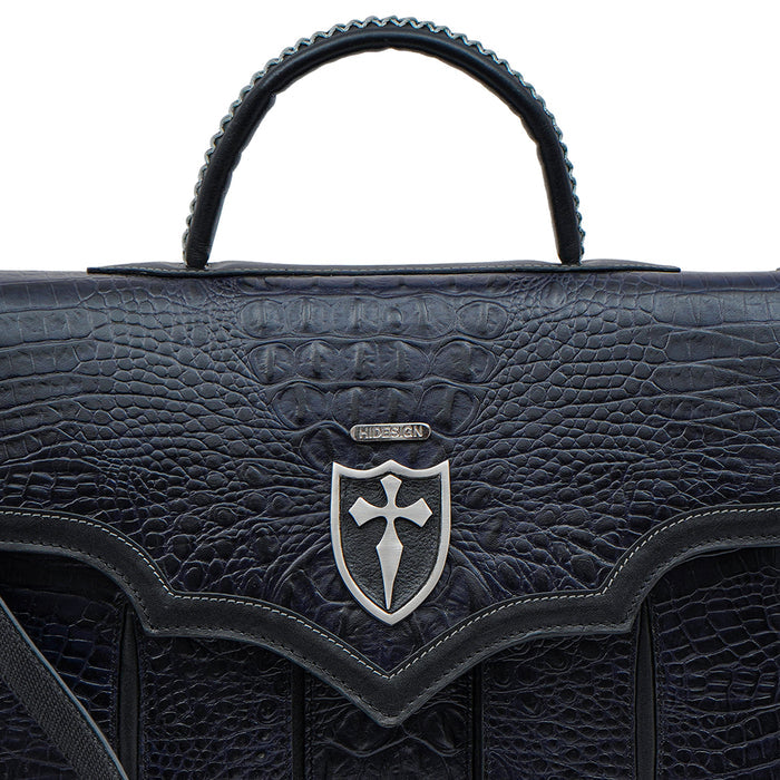 Miyu - 03 Blue Leather Briefcase