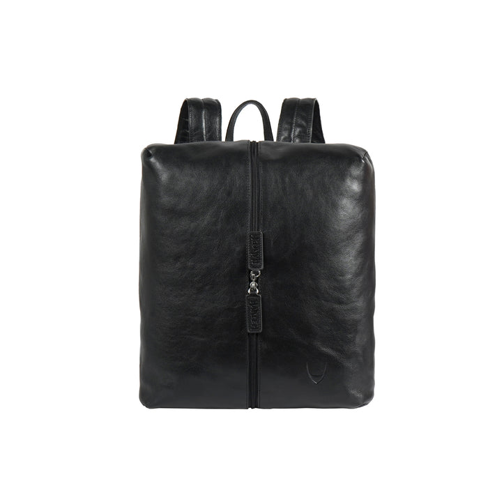Mj 01 Black Leather  Backpack