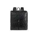 Mj 01 Black Leather  Backpack