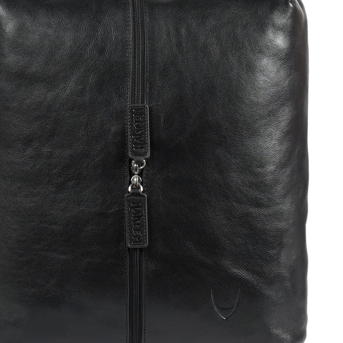 Mj 01 Black Leather  Backpack