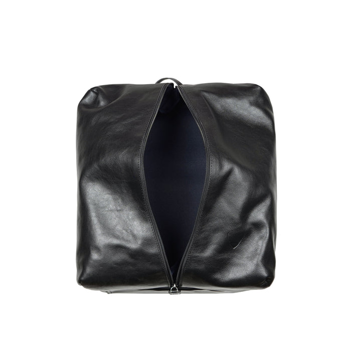 Mj 01 Black Leather  Backpack