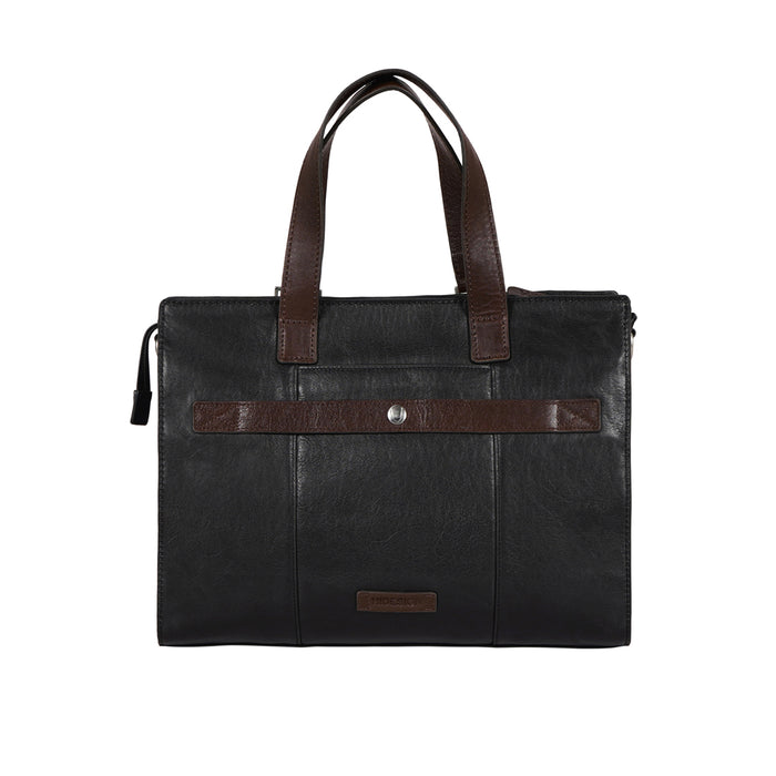 Mj 02 Black Leather  Briefcase