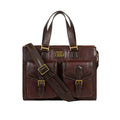 Mj 02 Tan Leather  Briefcase