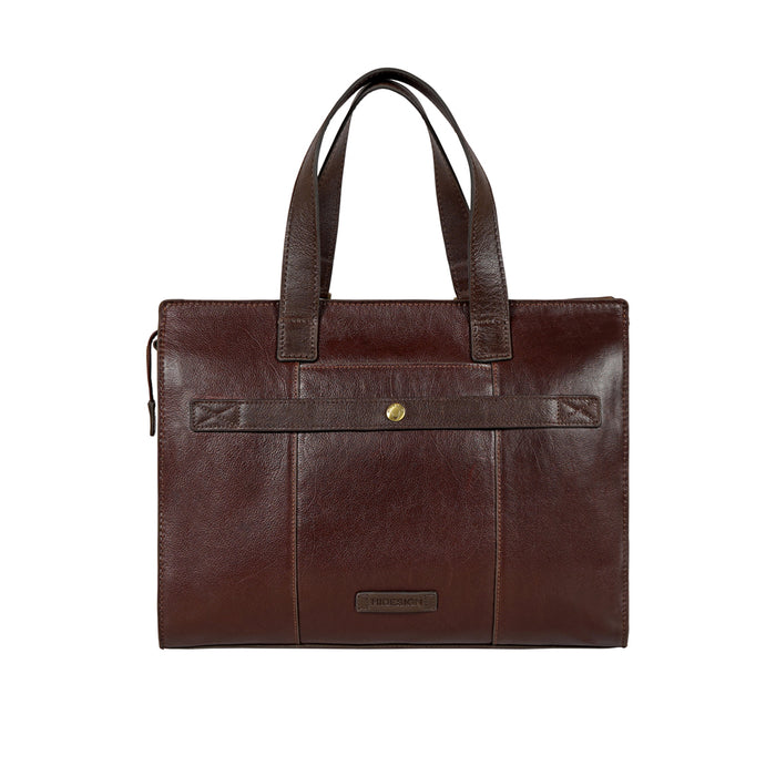 Mj 02 Tan Leather  Briefcase