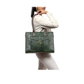 Modesto Green Leather Tote Bag