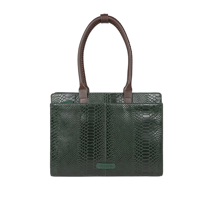 Modesto Green Leather Tote Bag