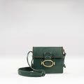 Moon 01 Green Leather Sling Bag