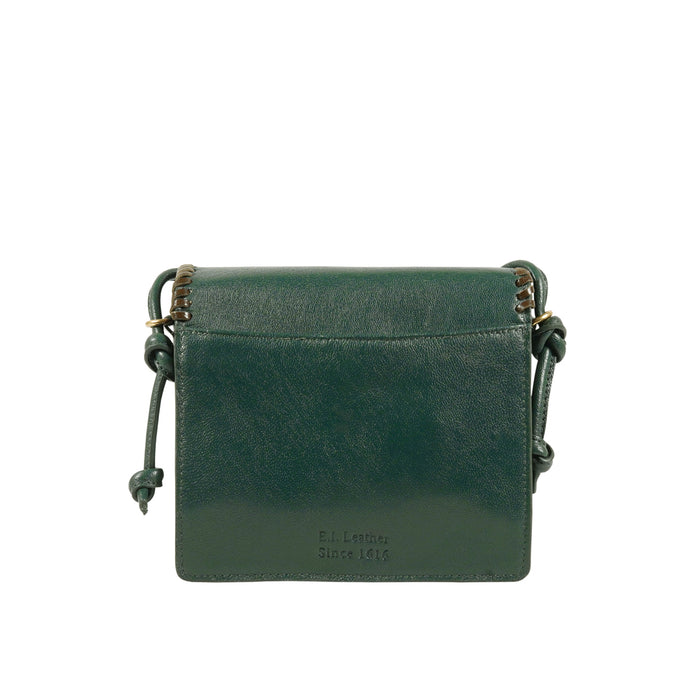 Moon 01 Green Leather Sling Bag