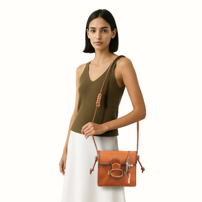 Moon 01 Tan Leather Sling Bag