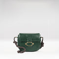 Moon 03 Green Leather Shoulder Bag