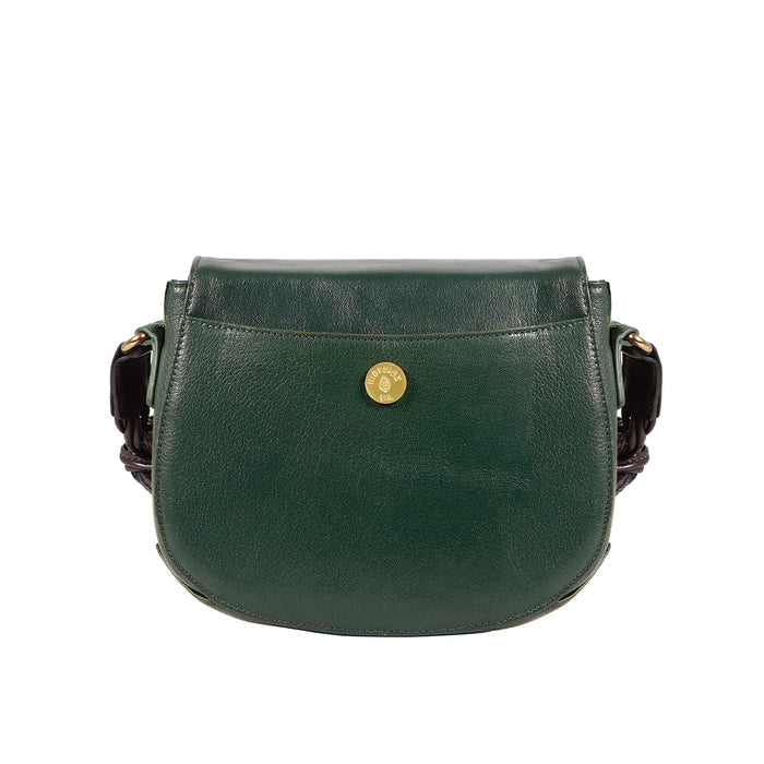 Moon 03 Green Leather Shoulder Bag