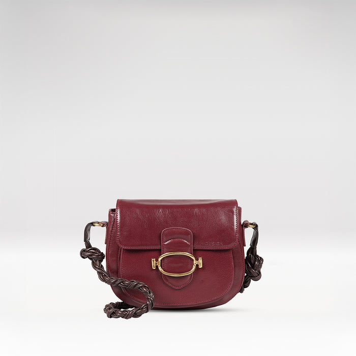 Moon 03 Red Leather Shoulder Bag