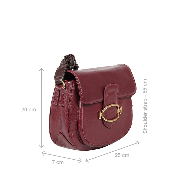 Moon 03 Red Leather Shoulder Bag
