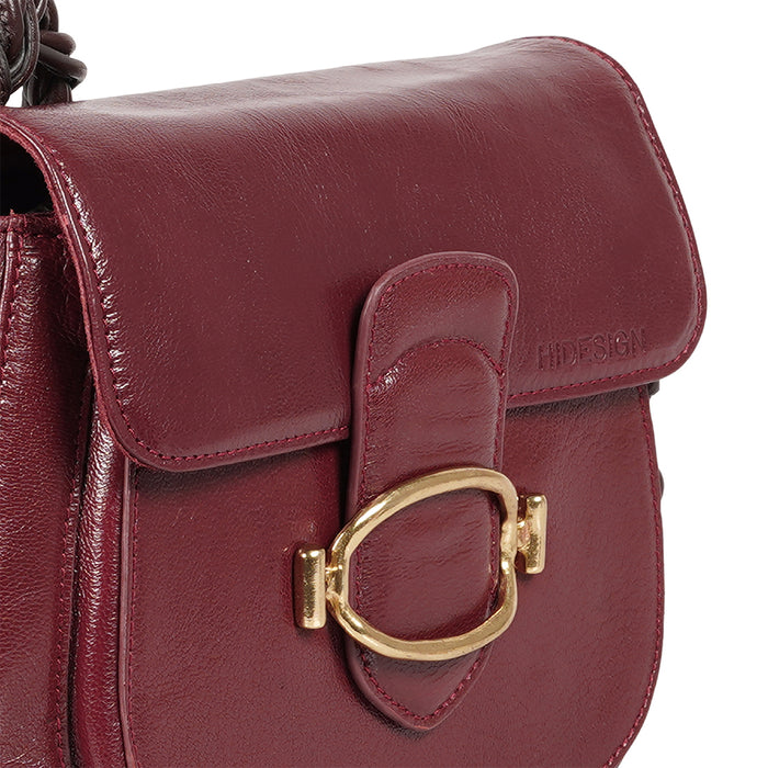 Moon 03 Red Leather Shoulder Bag
