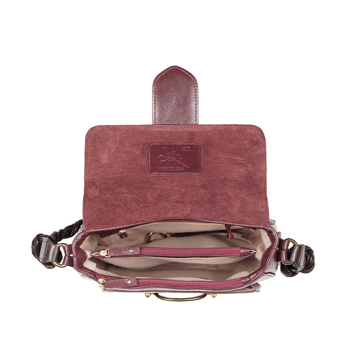 Moon 03 Red Leather Shoulder Bag