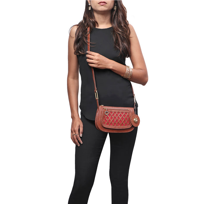 Morgan 01 Tan Leather Sling Bag