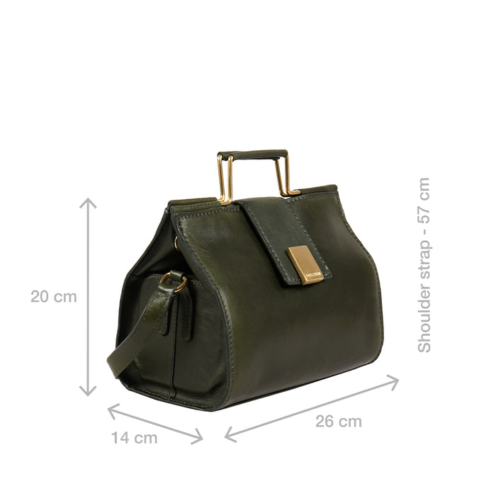 Mosaic 01 Green Leather Sling Bag