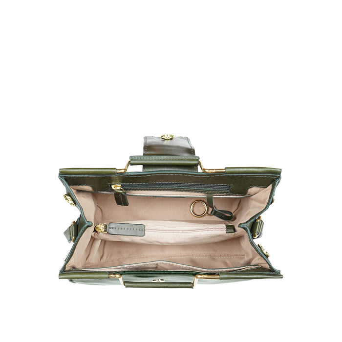 Mosaic 01 Green Leather Sling Bag