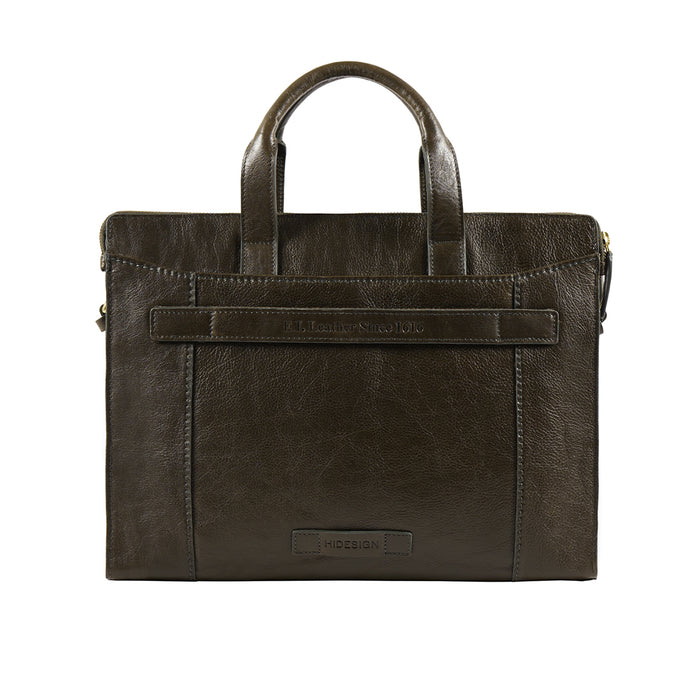 Mosaic 03 Green Leather Briefcase