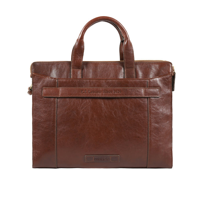 Mosaic 03 Tan Leather Briefcase