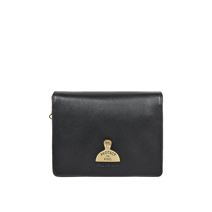 Naia 01 Black Leather Sling Bag