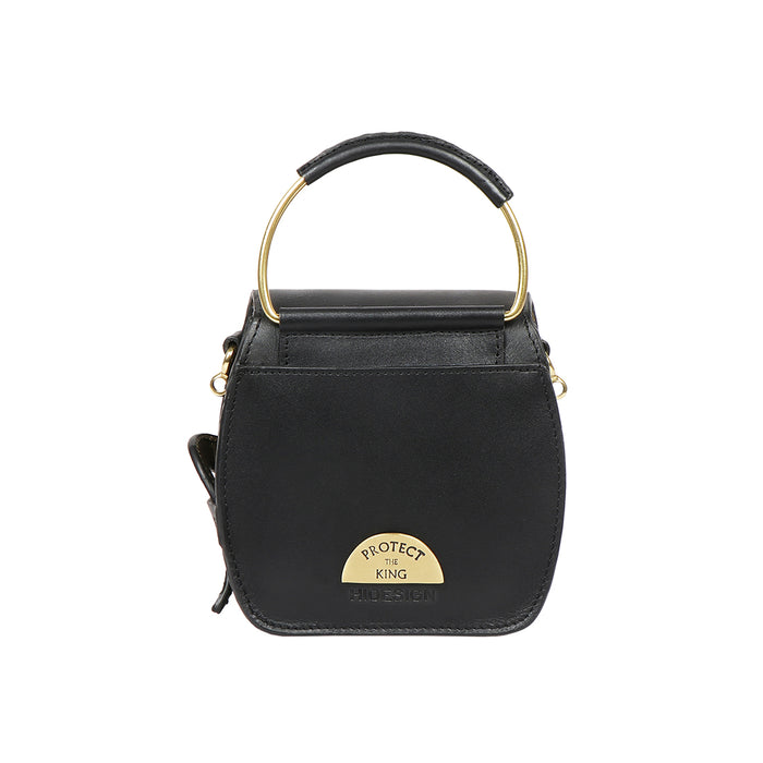 Naia 02 Black Leather Sling Bag