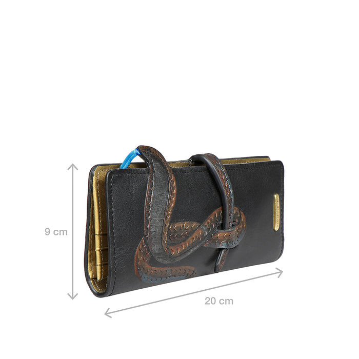 Naia W2 Black Leather Bi-Fold Wallet